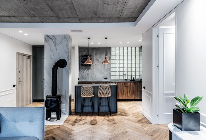 现代优雅的灰色调住宅 | Dizaino Virtuve
