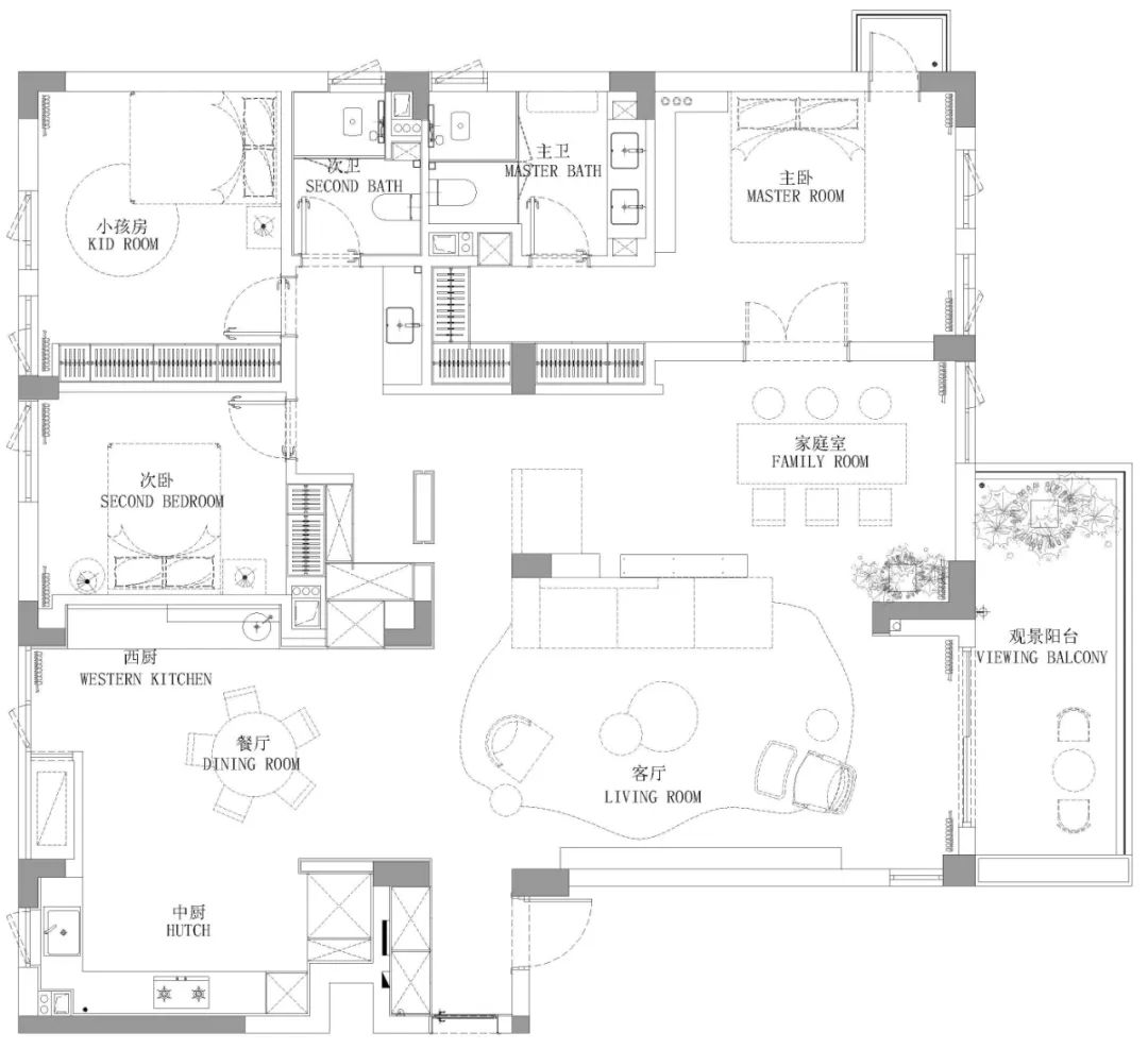 ​187㎡三室两厅，充满生活气息的极简设计 | 菲拉设计