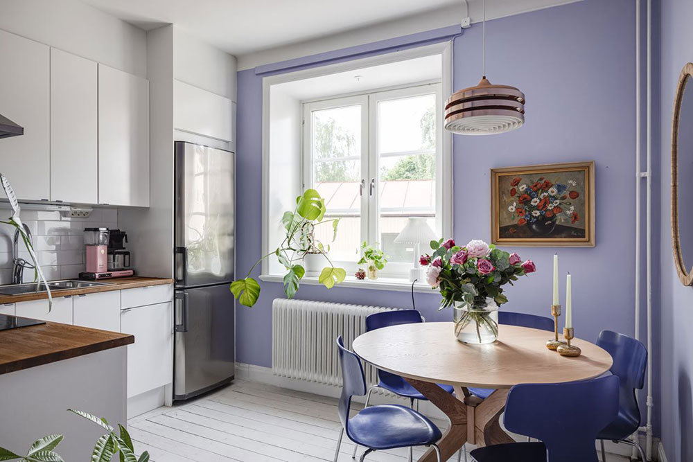 蓝色、淡紫色注入轻松活力！斯德哥尔摩41m²一室户