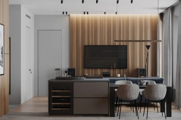 原木+高级灰! 100㎡现代公寓设计