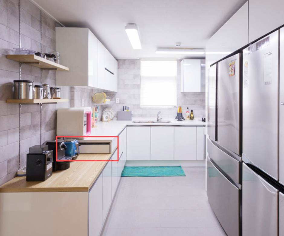 厨房台面设计高低台 多装个抽屉双倍实用?