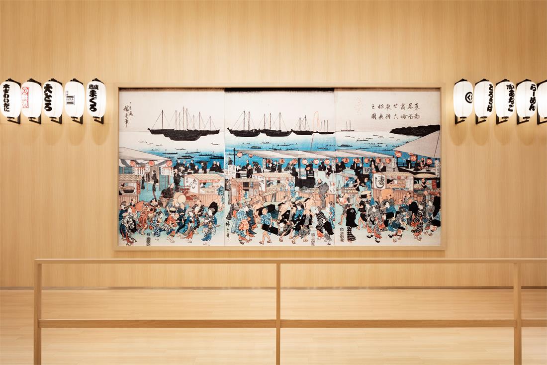 寿司店浮世绘挂画设计