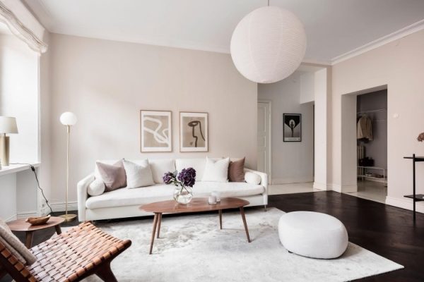 裹上一片干燥玫瑰！改造瑞典63平米百年公寓