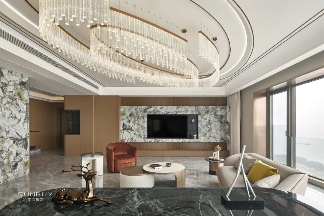 高定木作新范式:尚佰高定实景新作长江之门 410㎡意式大宅质感落地