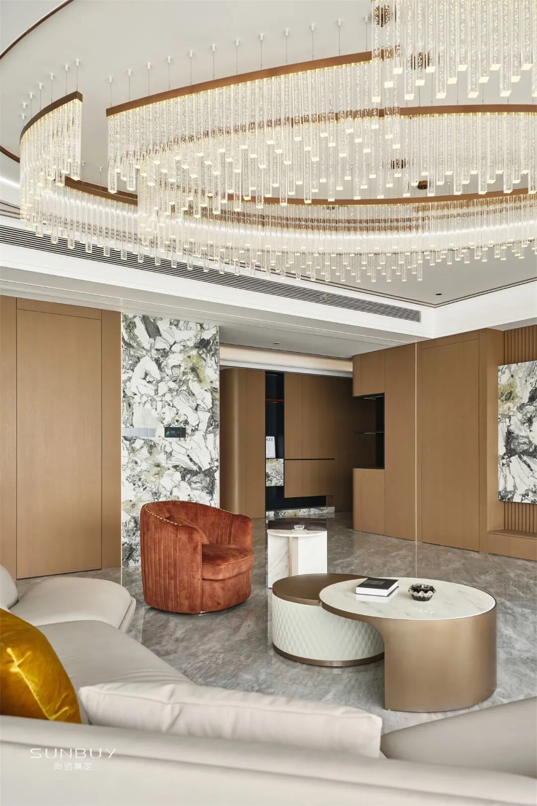 高定木作新范式:尚佰高定实景新作长江之门 410㎡意式大宅质感落地