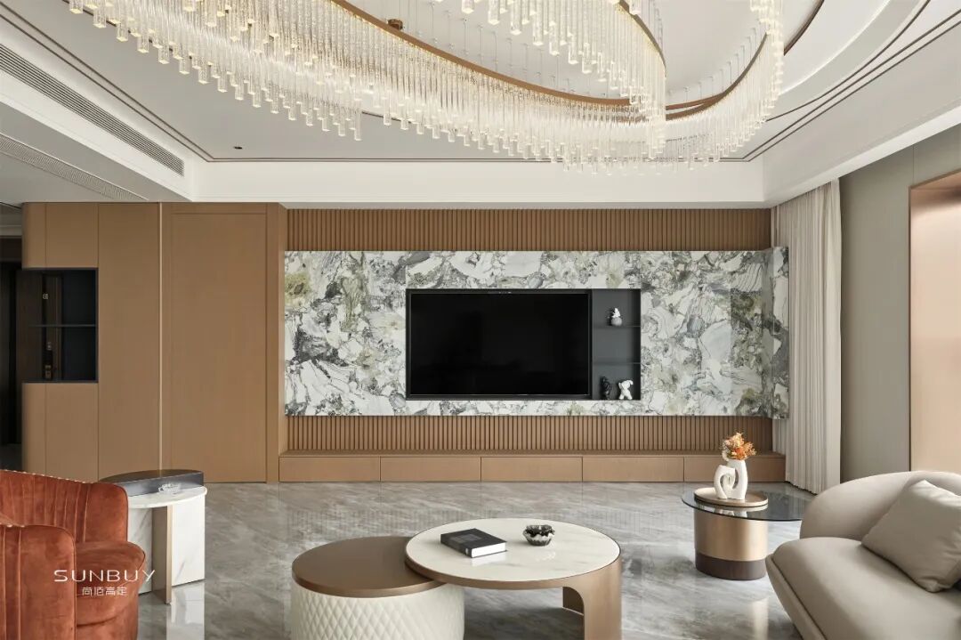 高定木作新范式:尚佰高定实景新作长江之门 410㎡意式大宅质感落地