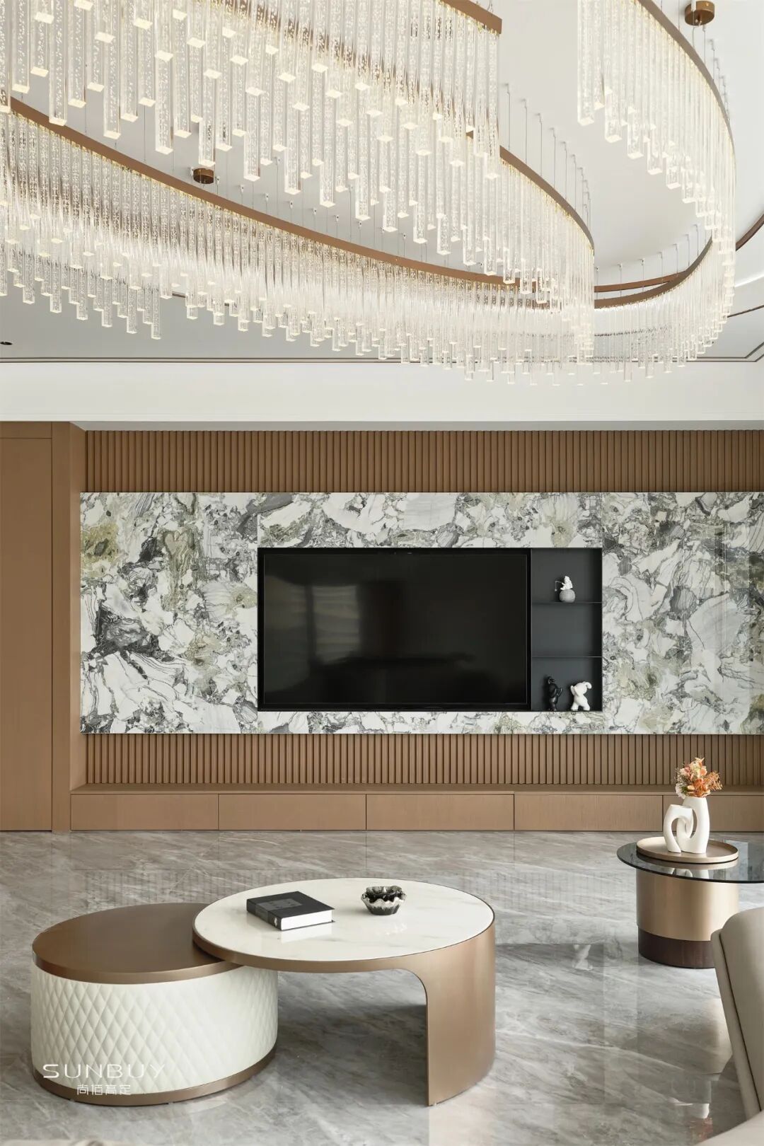 高定木作新范式:尚佰高定实景新作长江之门 410㎡意式大宅质感落地