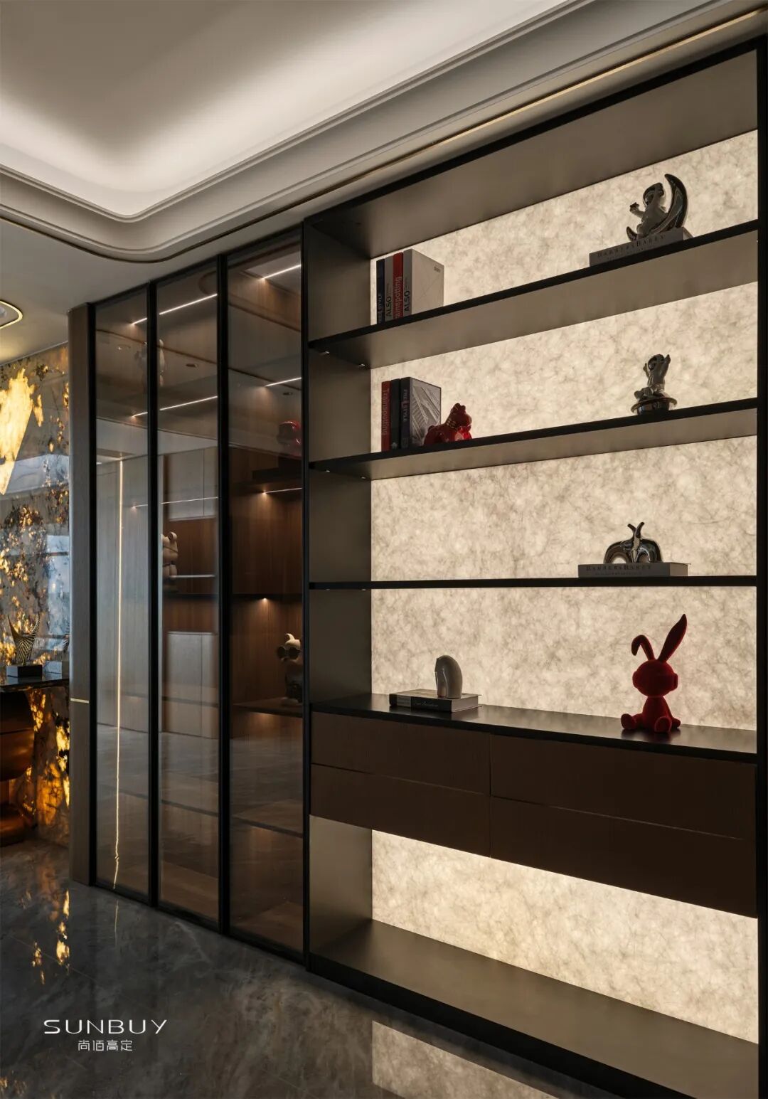 高定木作新范式:尚佰高定实景新作长江之门 410㎡意式大宅质感落地