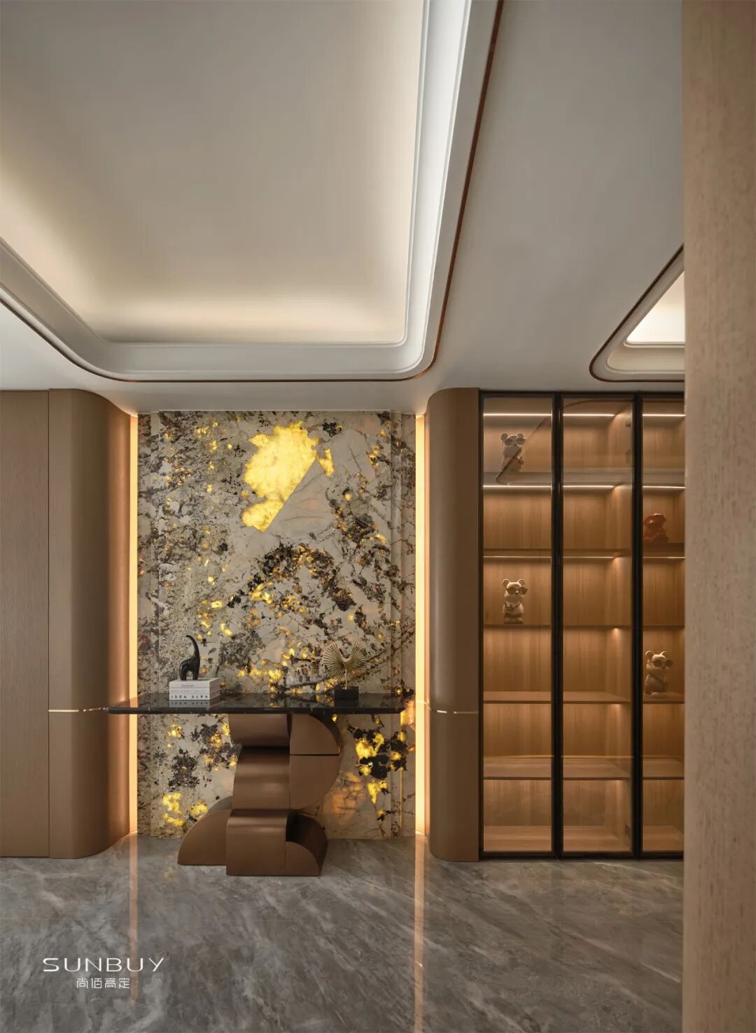 高定木作新范式:尚佰高定实景新作长江之门 410㎡意式大宅质感落地